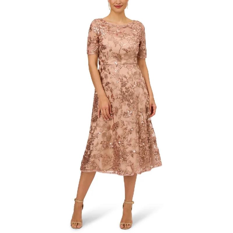 Adrianna Papell Womens Embroidered Sequin Cocktail And Party Dress Tunics Summer linen Adrianna Papell Womens Embroidered Sequin Cocktail And Party Dress Tunics Summer linen