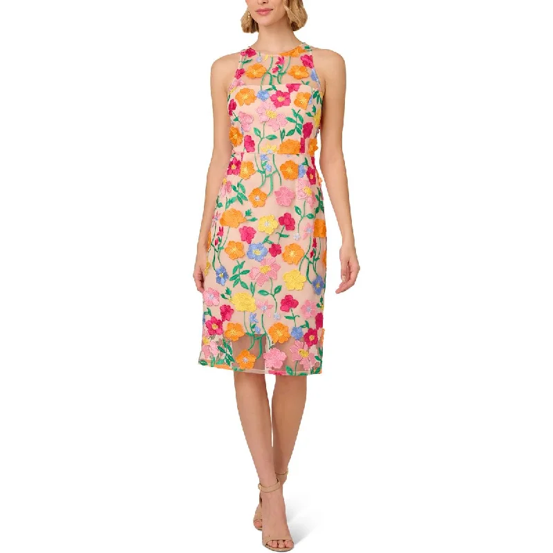 Adrianna Papell Womens Floral Embroidered Cocktail And Party Dress Tunics Chic fashionable Adrianna Papell Womens Floral Embroidered Cocktail And Party Dress Tunics Chic fashionable
