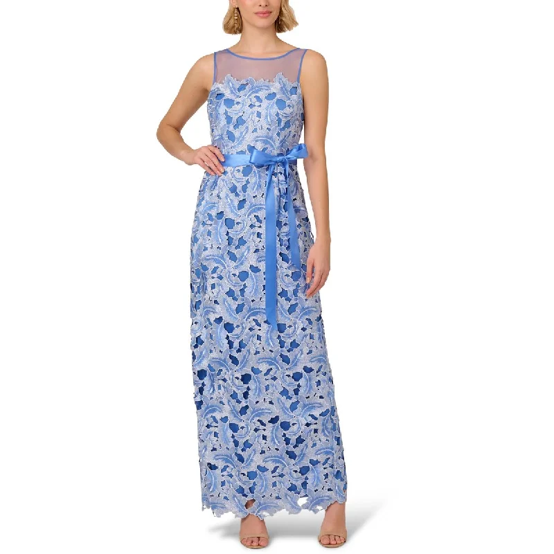 Adrianna Papell Womens Lace Sleeveless Evening Dress Tunics Chic elegant