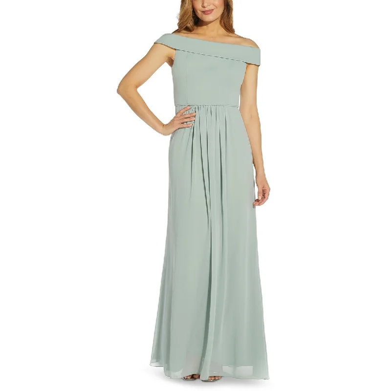 Adrianna Papell Womens Pleated Tea Length Evening Dress Tunics Luxurious premium