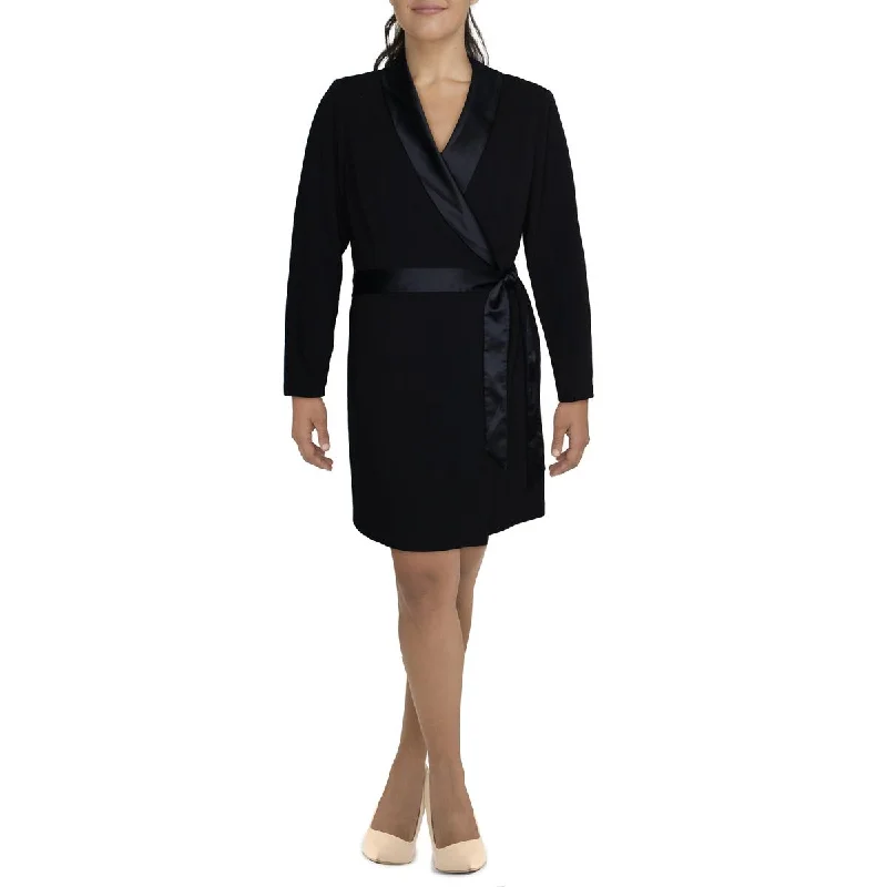 Adrianna Papell Womens Satin Trim A-Line Cocktail and Party Dress Tunics Long Elegant Adrianna Papell Womens Satin Trim A-Line Cocktail and Party Dress Tunics Long Elegant