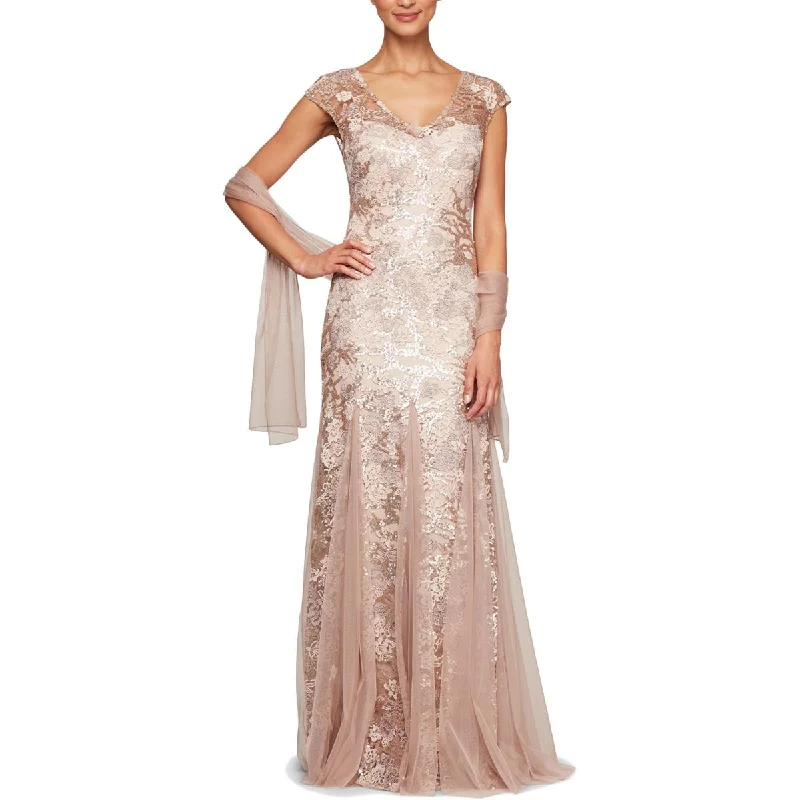 Alex Evenings Womens Lace 2 PC Evening Dress Tunics Chinos classic
