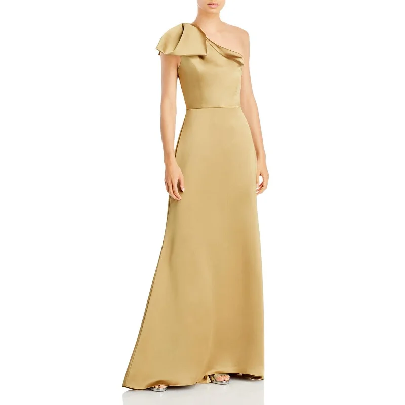 Amsale Womens Satin A-Line Evening Dress Tunics Polka dots