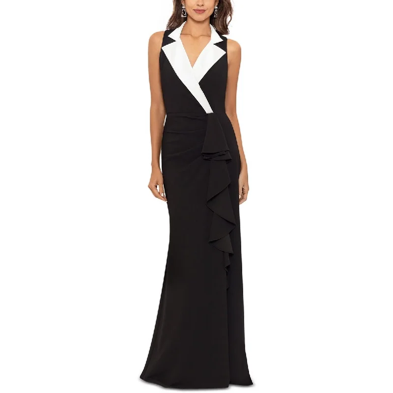 B&A by Betsy and Adam Womens Petites Satin Trim Tuxedo Evening Dress Tunics Fashionable trendy B&A by Betsy and Adam Womens Petites Satin Trim Tuxedo Evening Dress Tunics Fashionable trendy