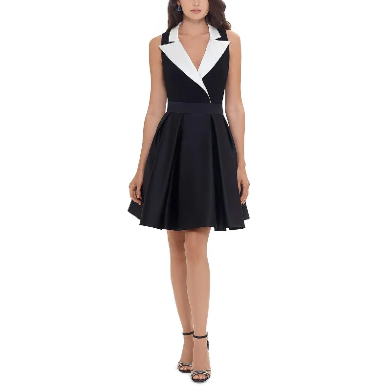 Betsy & Adam Womens Tuxedo Knee Cocktail and Party Dress Tunics Vintage classic