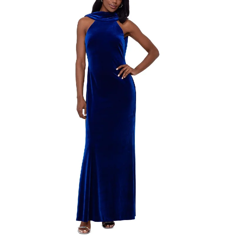 Betsy & Adam Womens Velvet Long Evening Dress Tunics Sophisticated sleek