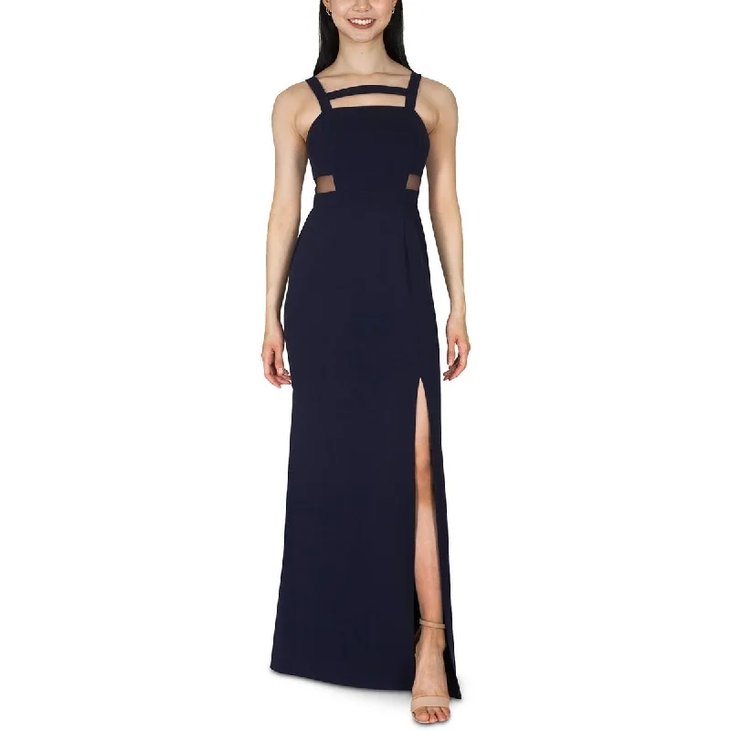 Dear Moon Womens Juniors Caged Long Evening Dress High-Low Hemline Casual