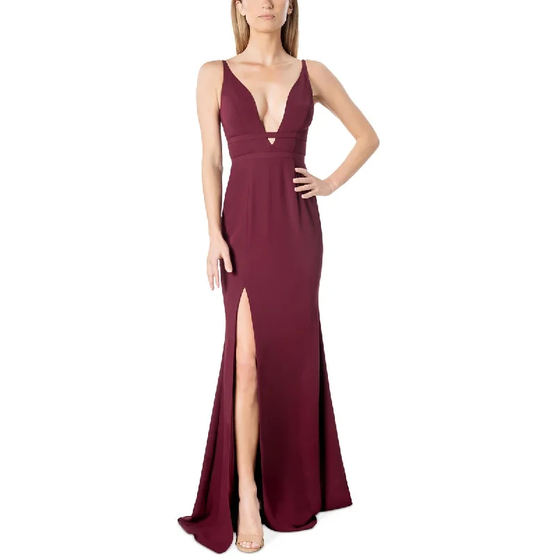 Dress The Population Womens Crepe V-Neck Evening Dress Tunics Corduroy durable