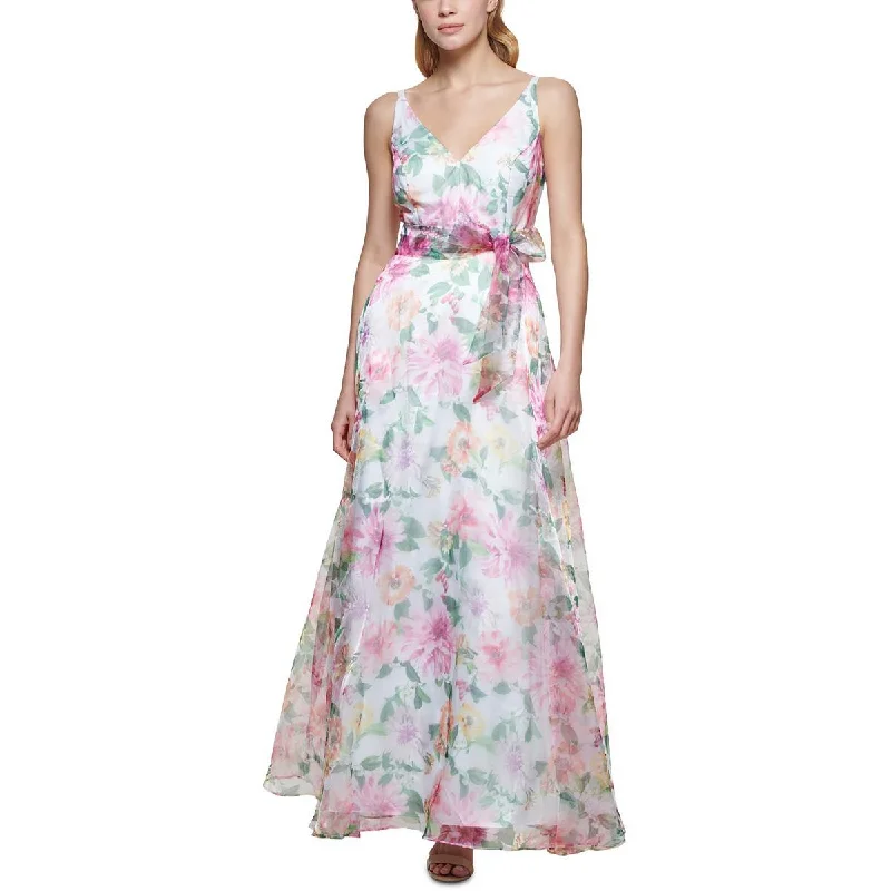 Eliza J Womens Floral Sleeveless Evening Dress Tunics Trendy modern