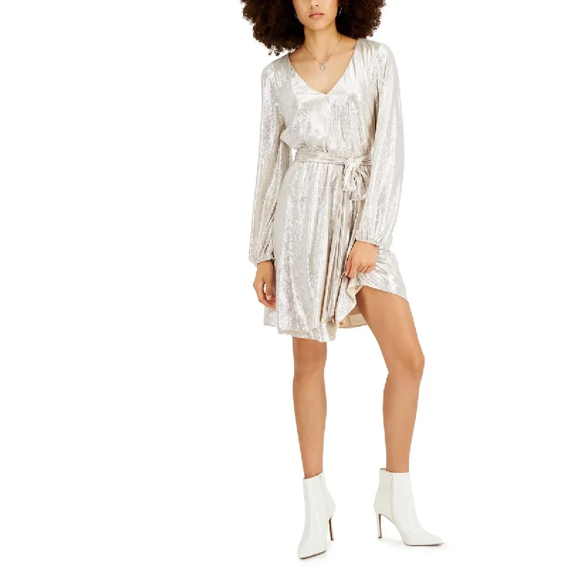 INC Womens   Shimmer Metallic Cocktail And Party Dress Shift Classic Vintage