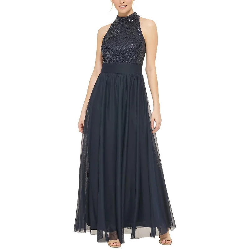 Jessica Howard Womens Sequin Mock-Neck Evening Dress Tunics Short Trendy