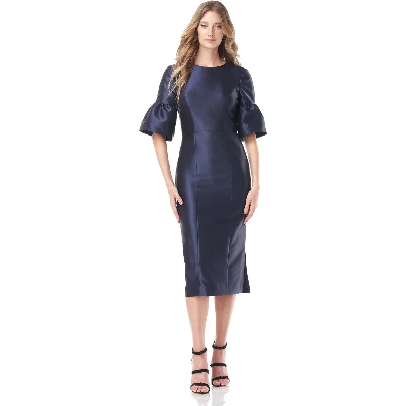 Kay Unger New York Womens Tessie Satin Midi Cocktail and Party Dress Tunics Travel practical Kay Unger New York Womens Tessie Satin Midi Cocktail and Party Dress Tunics Travel practical
