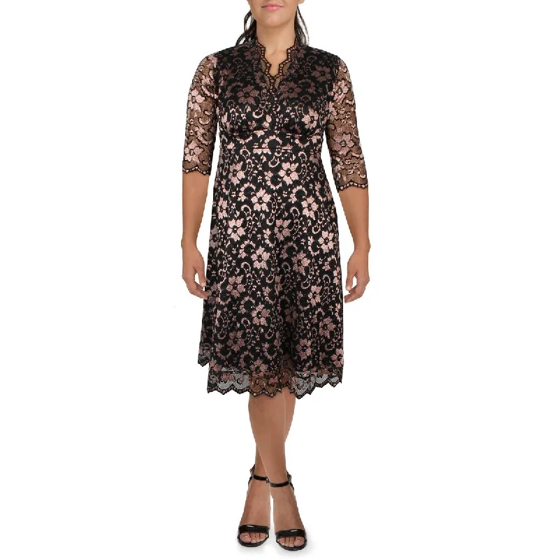 Kiyonna Womens Plus Lace Floral Cocktail And Party Dress Tunics Bestseller popular