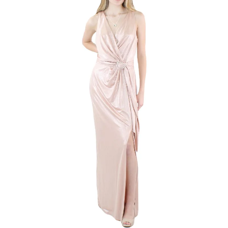 Lauren Ralph Lauren Womens Faux Wrap Long Evening Dress Tunics Handmade artisanal