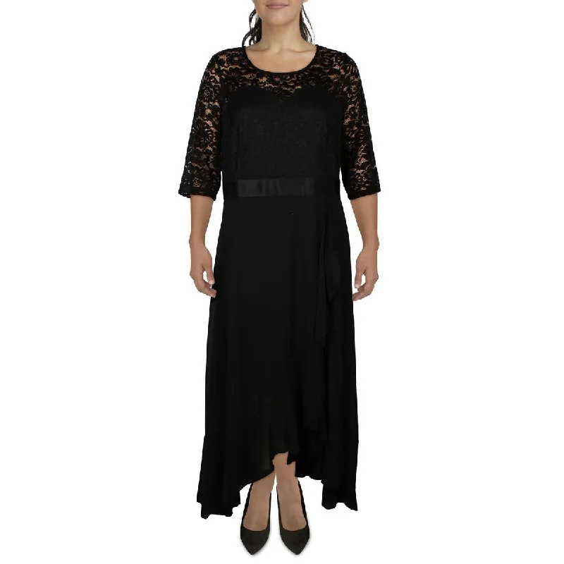 Musol Womens Plus Solid  Evening Dress Tunics Bridal satin