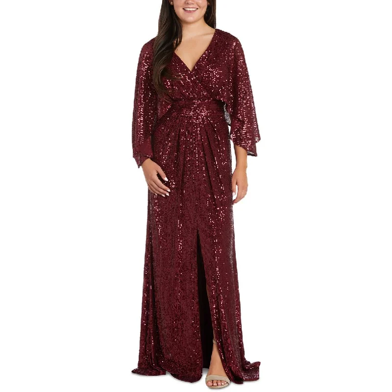 Nightway Womens Faux Wrap Long Evening Dress Tunics Modern contemporary