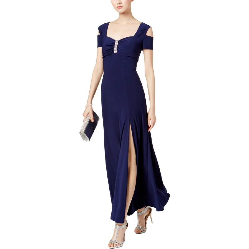 R&M Richards Womens Embellished Sweetheart Neck Evening Dress Tunics Yoga stretchy