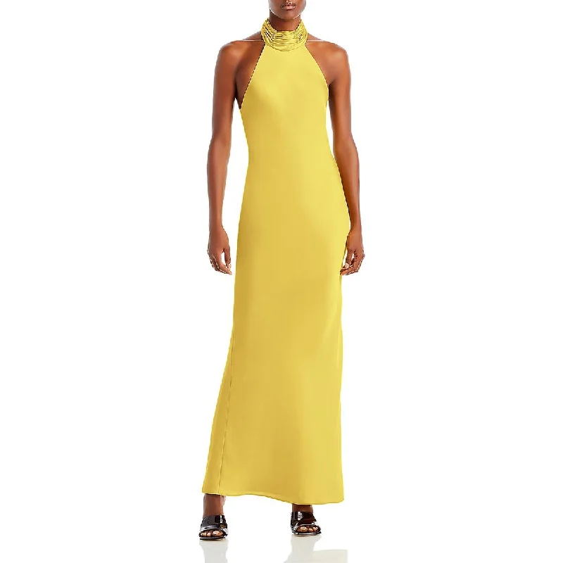 Ramy Brook Womens Tatiana Satin Open Back Evening Dress Tunics Essential wardrobe