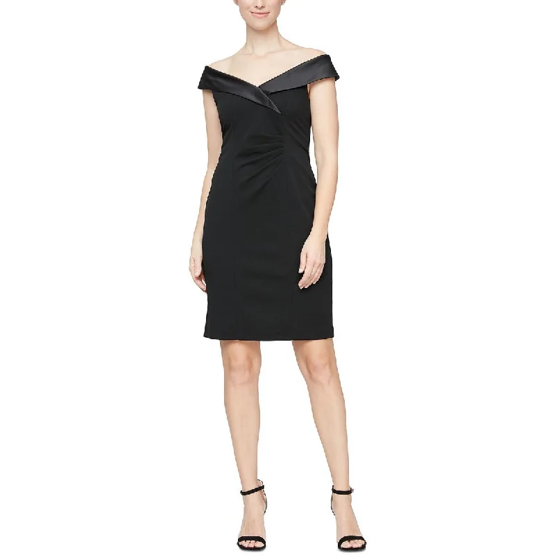 SLNY Womens Mixed Media Mini Cocktail and Party Dress Tunics Party sparkling