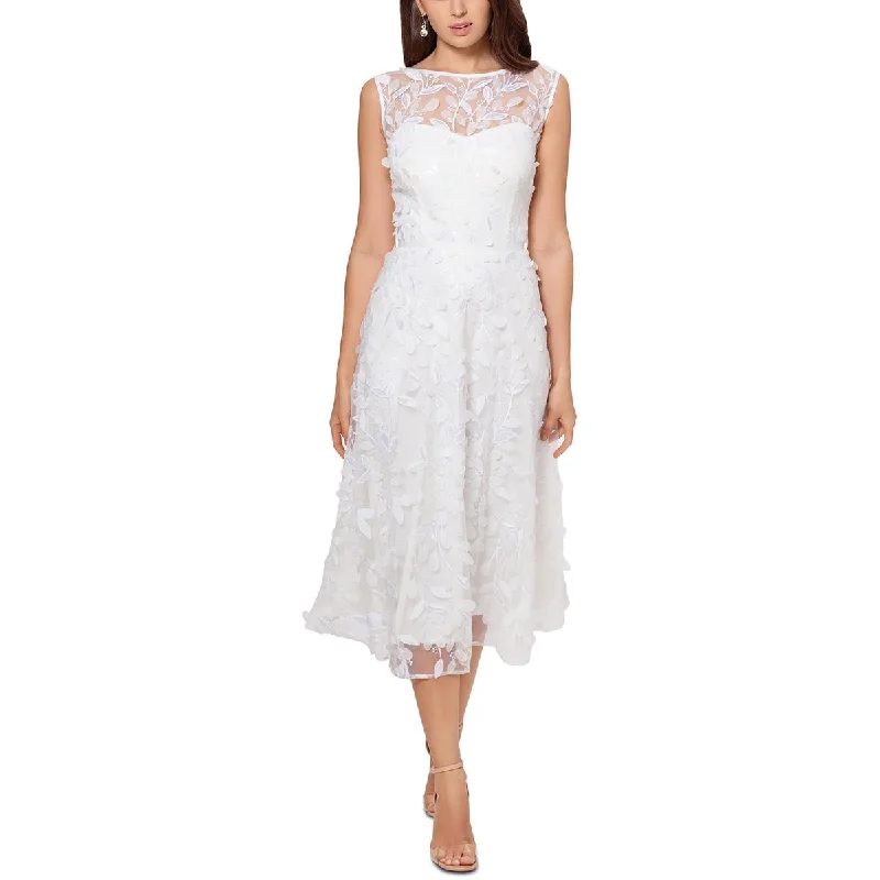Xscape Womens Lace Applique Cocktail and Party Dress Tunics Floral girly