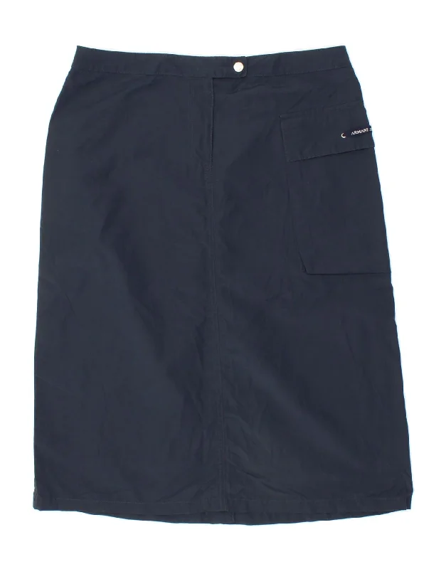 ARMANI JEANS Womens Cargo Skirt UK 14 Medium W30  Navy Blue