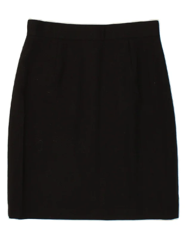 BENETTON Womens Pencil Skirt IT 44 Medium W28 Black Wool