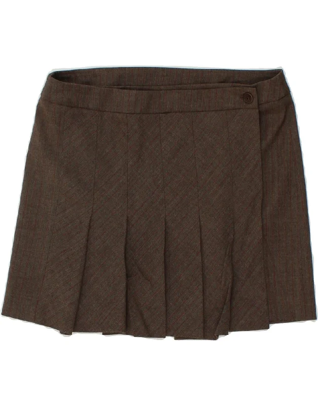 PATRIZIA PEPE FIRENZE Womens Pleated Wrap Skirt IT 40 Small W28 Grey