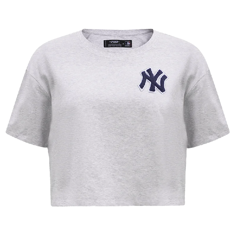 MLB NEW YORK YANKEES CLASSIC WOMEN'S BOXY TEE (HEATHER GREY)