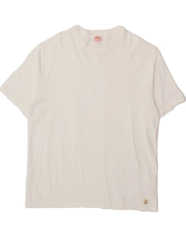 ARMOR LUX Womens T-Shirt Top UK 20 2XL White Cotton Solid Color Striped Floral