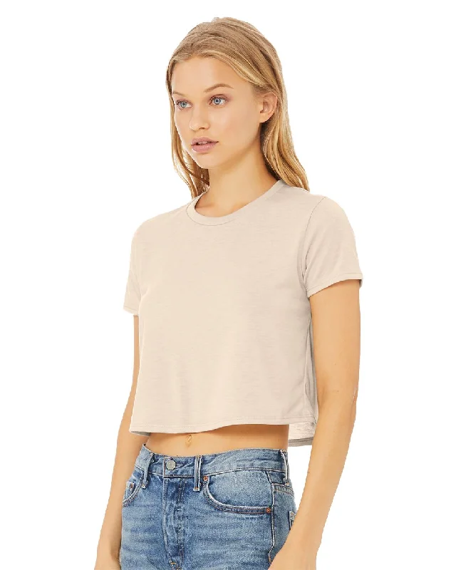 BELLA + CANVAS Women's Flowy Crop Tee Jersey Fabric Tulle Fabric Batik Fabric