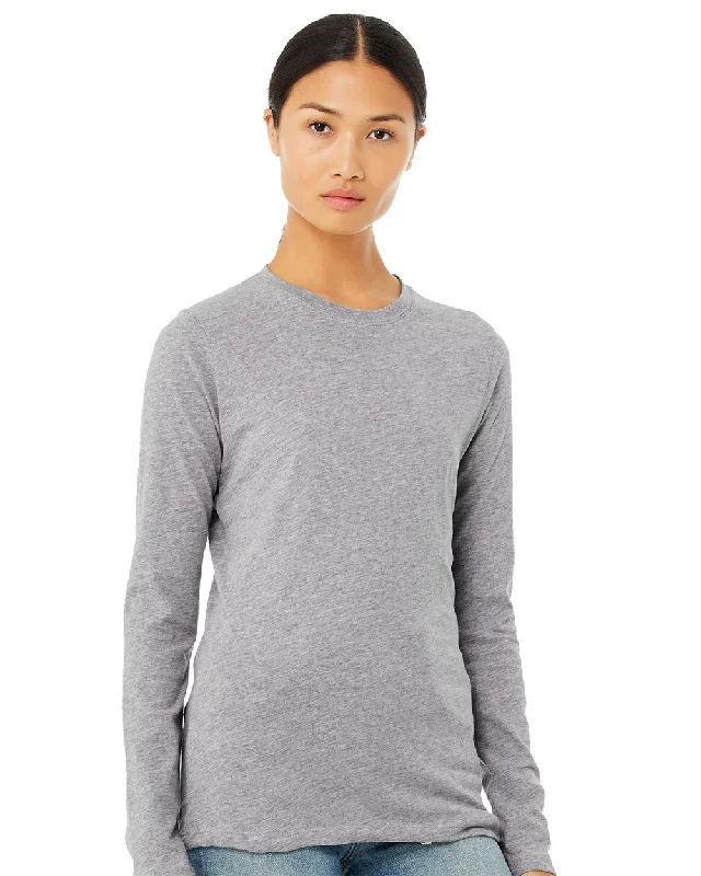 BELLA + CANVAS Women's Jersey Long Sleeve Tee Hooded Caped Shawl Collar