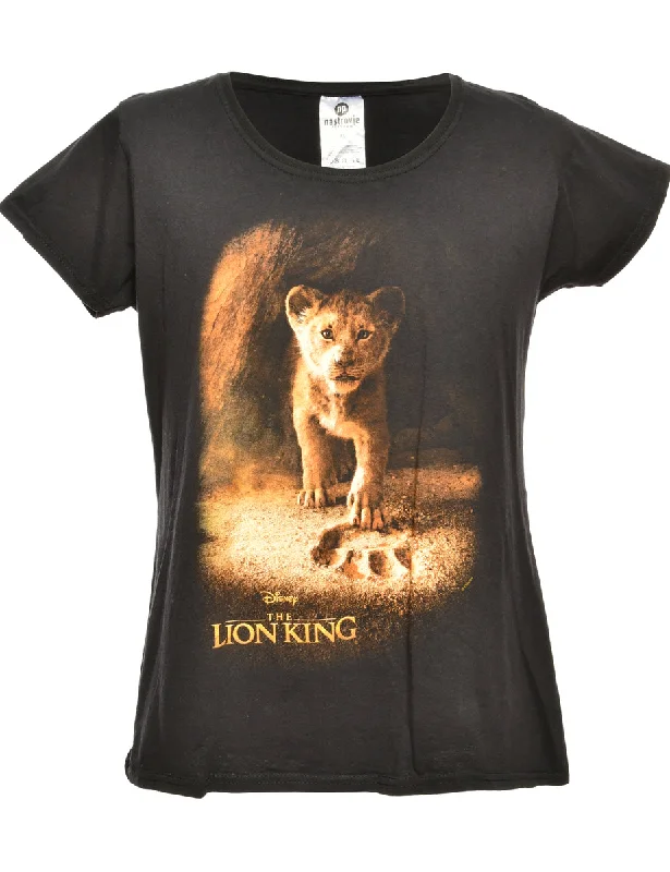 Black Disney The Lion King Animal T-shirt - XL Mesh Canvas Denim