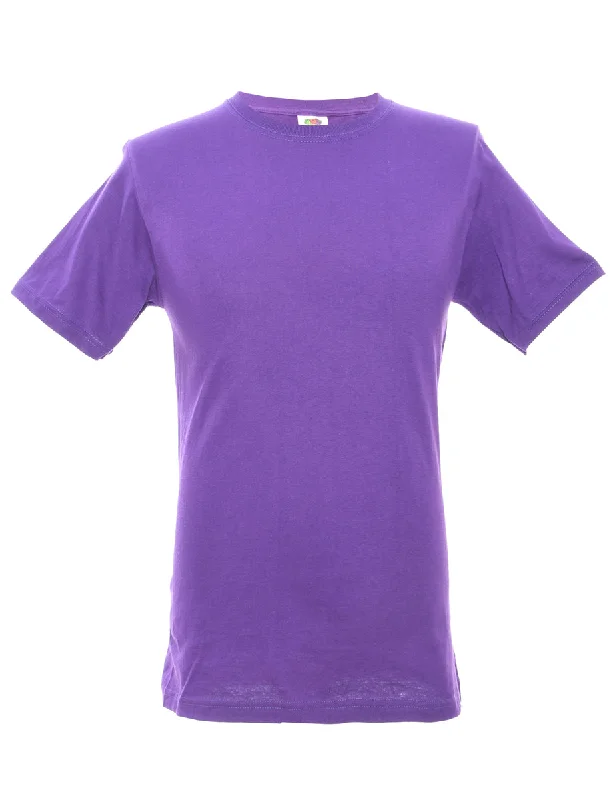 Fruit of the Loom Plain T-shirt - S Zippered Buttoned Snapped