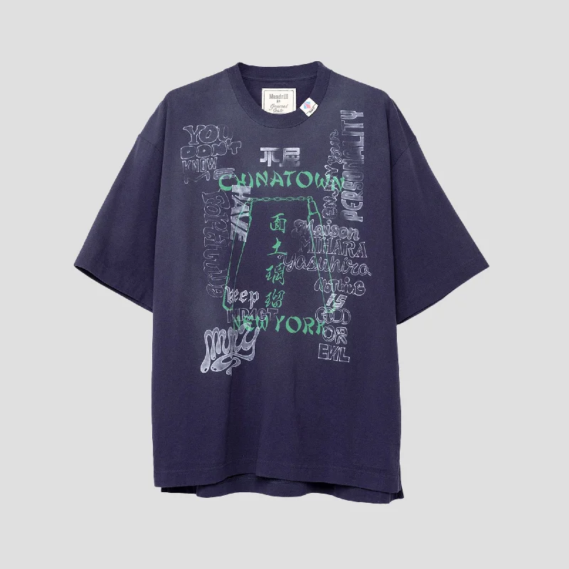 MANDRILL DISTRESSED T-SHIRTS Rayon Fabric Velvet Fabric Corduroy Fabric