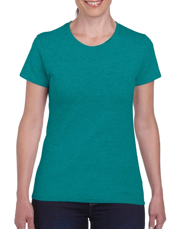 Gildan Ladies Heavy Cotton T-Shirt Ribbed T-Shirt High Neck Heavyweight