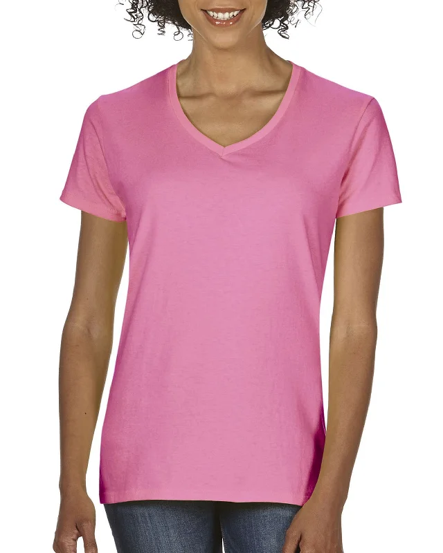 Gildan Ladies Heavy Cotton V-Neck T-Shirt, XL, Purple Front Pockets Side Pockets Patch Pockets Gildan Ladies Heavy Cotton V-Neck T-Shirt, XL, Purple Front Pockets Side Pockets Patch Pockets