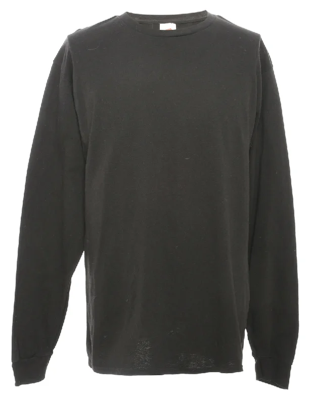Hanes Plain T-shirt - L Collared Crew Neck Turtle Neck