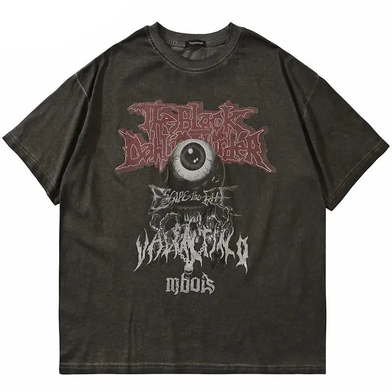 NB Evil Eye T-Shirt Beaded Sequined Faux Fur