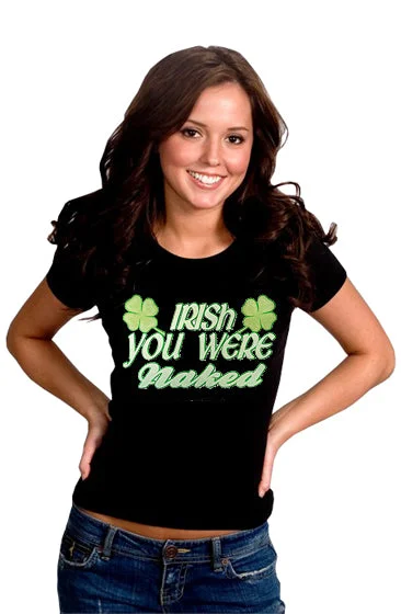 Irish You Were Naked Girl's T-Shirt Handmade Hand-knitted Hand-woven