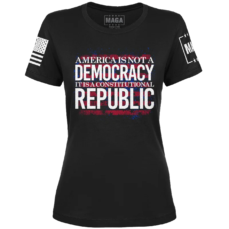 It's a Constitutional Republic Not a Democracy Ladies Tee Chenille Blend Fleece Blend Nylon Blend