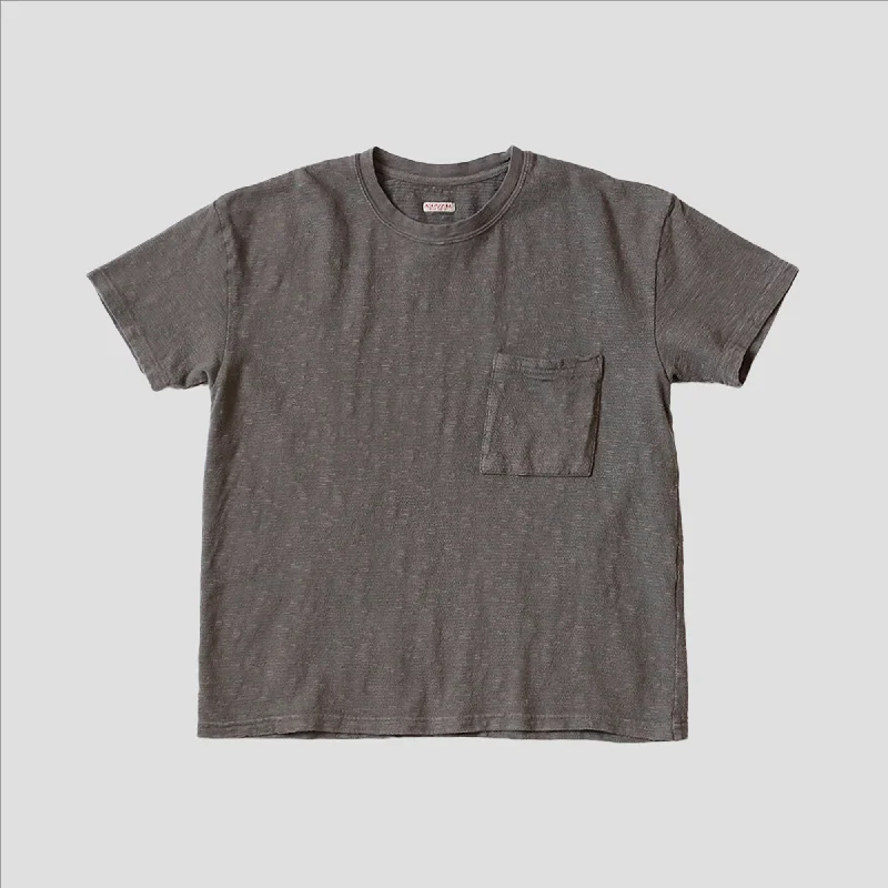 AMUSE KNIT POCKET T-SHIRTS Notch Collar Peter Pan Collar Cowl Neck