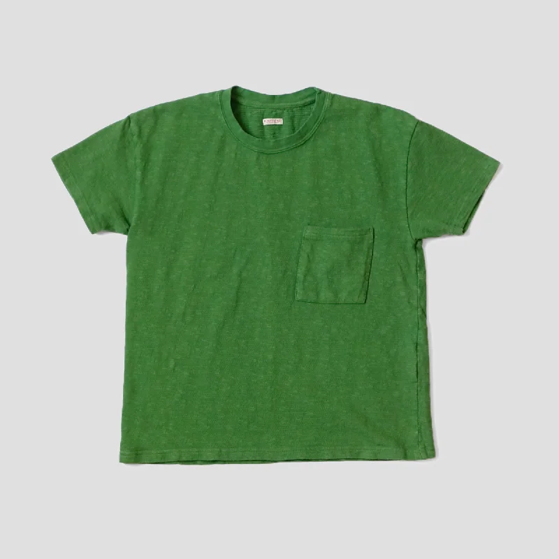 AMUSE KNIT POCKET T-SHIRTS Print Jacquard Patchwork