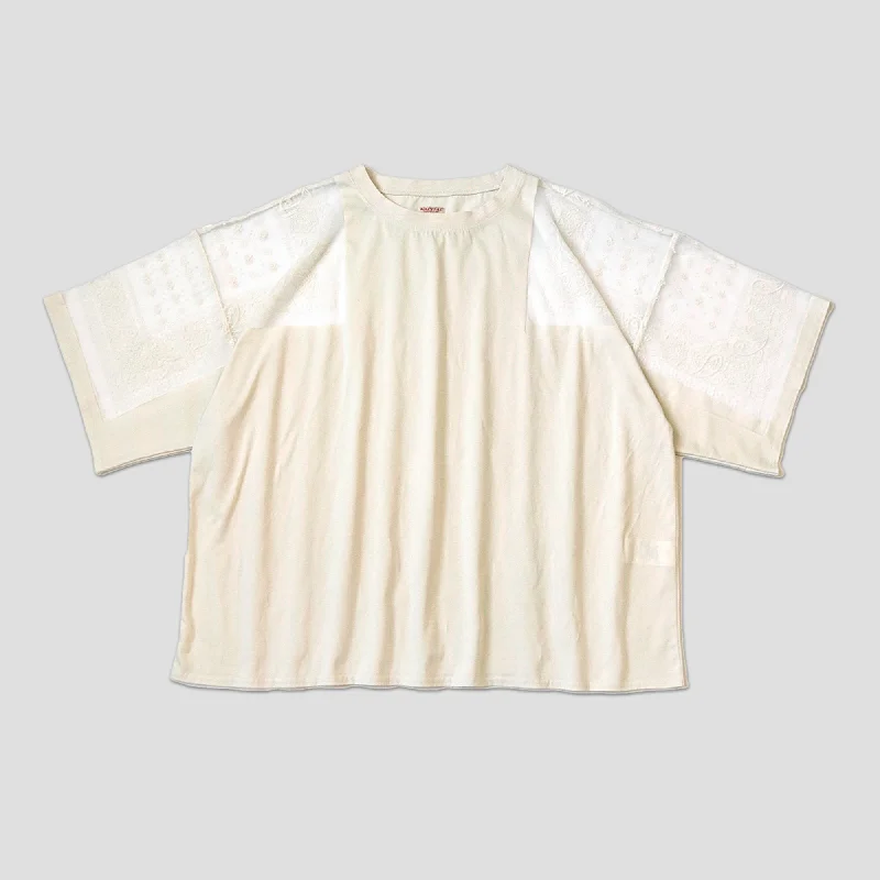 SEE-THROUGH BANDANA SLEEVE OVERSIZED T-SHIRTS Zippered Front Buttoned Front Snap Front SEE-THROUGH BANDANA SLEEVE OVERSIZED T-SHIRTS Zippered Front Buttoned Front Snap Front