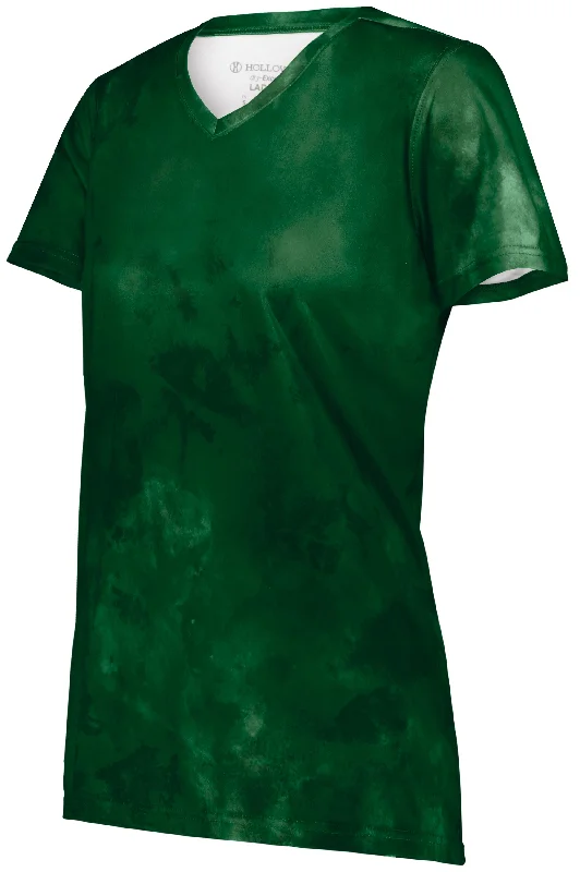 DARK GREEN CLOUD PRINT