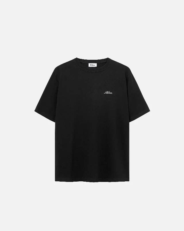 Logo Script Tee Black Modern Contemporary Chic