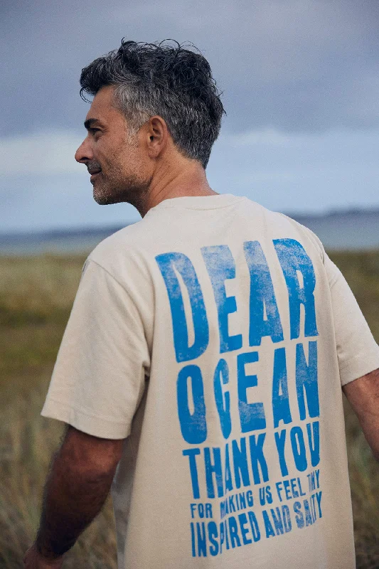 Heavy Weight Tee "Dear Ocean" Terry Blend Velvet Blend Canvas Blend