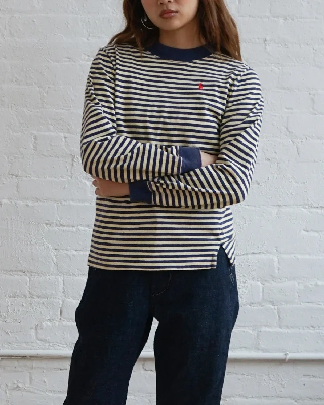 Polo Stripe Mock Tee L/S Houndstooth Herringbone Solid
