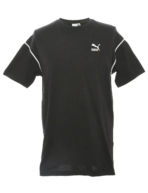 Puma Plain T-shirt - M Front Pockets Side Pockets Patch Pockets