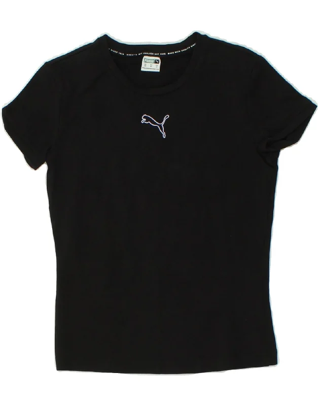 PUMA Womens T-Shirt Top UK 6 XS Black Cotton Chenille Fabric Brocade Fabric Lace Fabric PUMA Womens T-Shirt Top UK 6 XS Black Cotton Chenille Fabric Brocade Fabric Lace Fabric