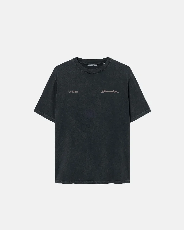 South Bay Tee Black Collared Crew Neck Turtle Neck